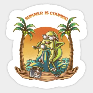 Summer Avocado Sticker